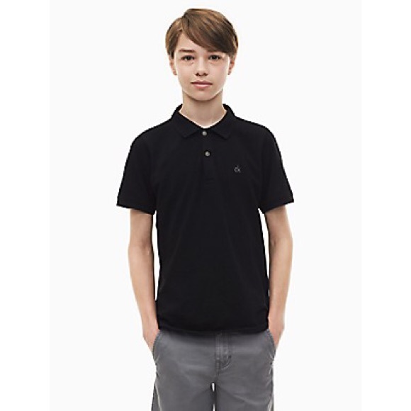 Calvin Klein Jeans BOYS MICRO PIQUE POLO SHIRT (Gift with Purchase) - Picture 1 of 8
